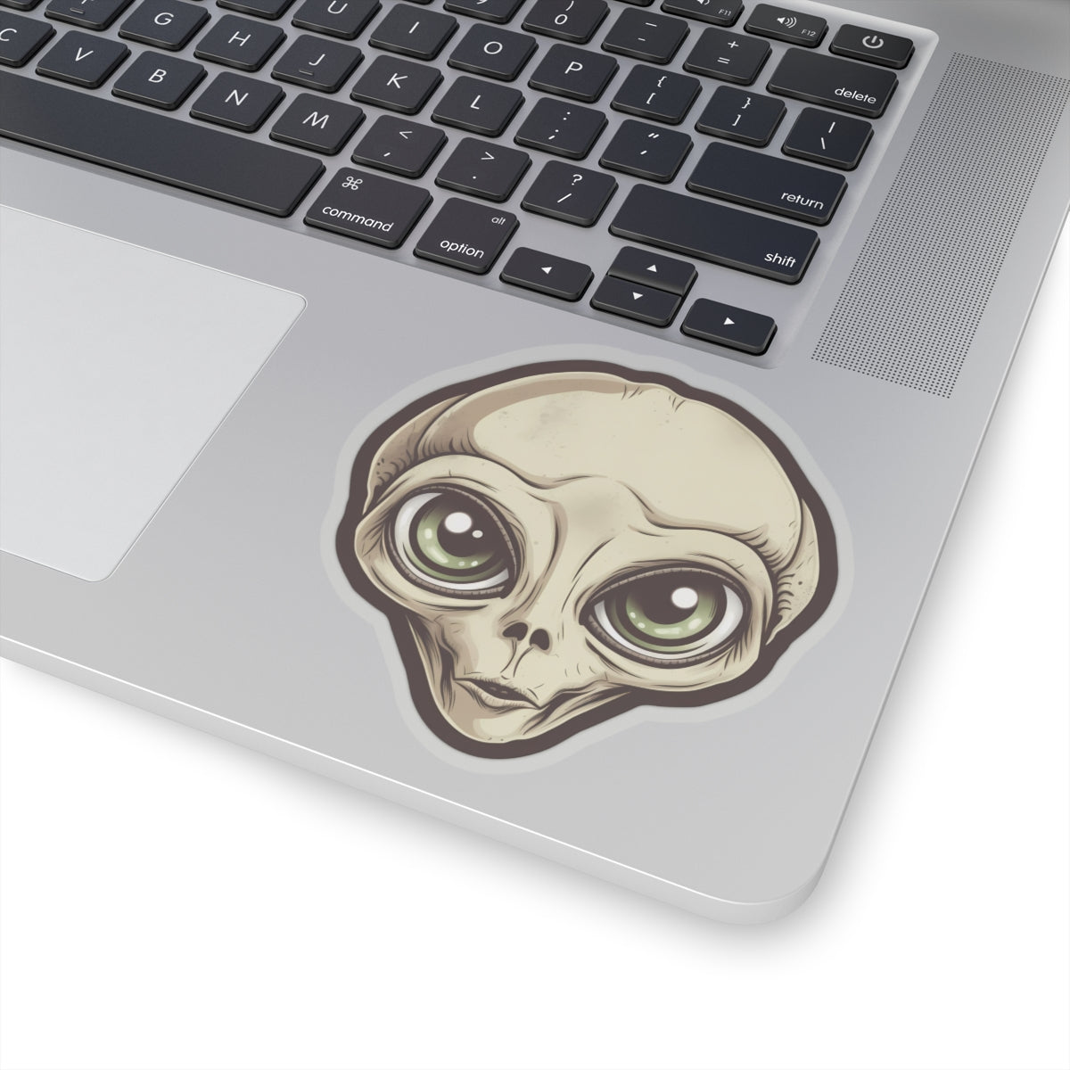 Ethereal Tan Alien Head Vinyl Sticker