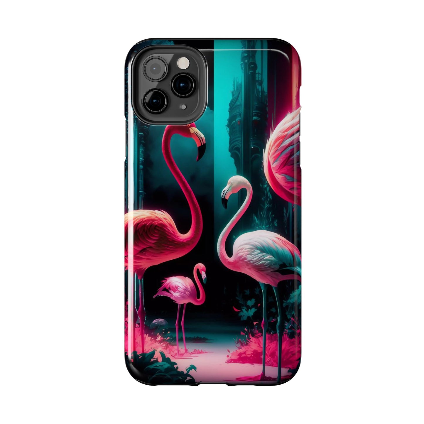 Vibrant Flamingo Gathering Tough Phone Case