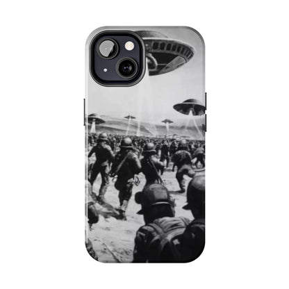 RetroWar UFO Encounter Tough Phone Case