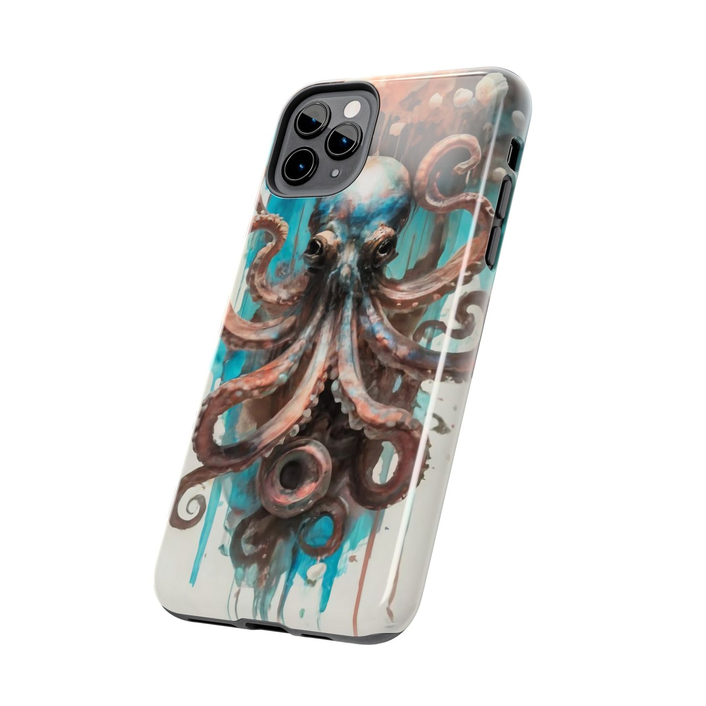 Serene Octopus Watercolor Tough Phone Case