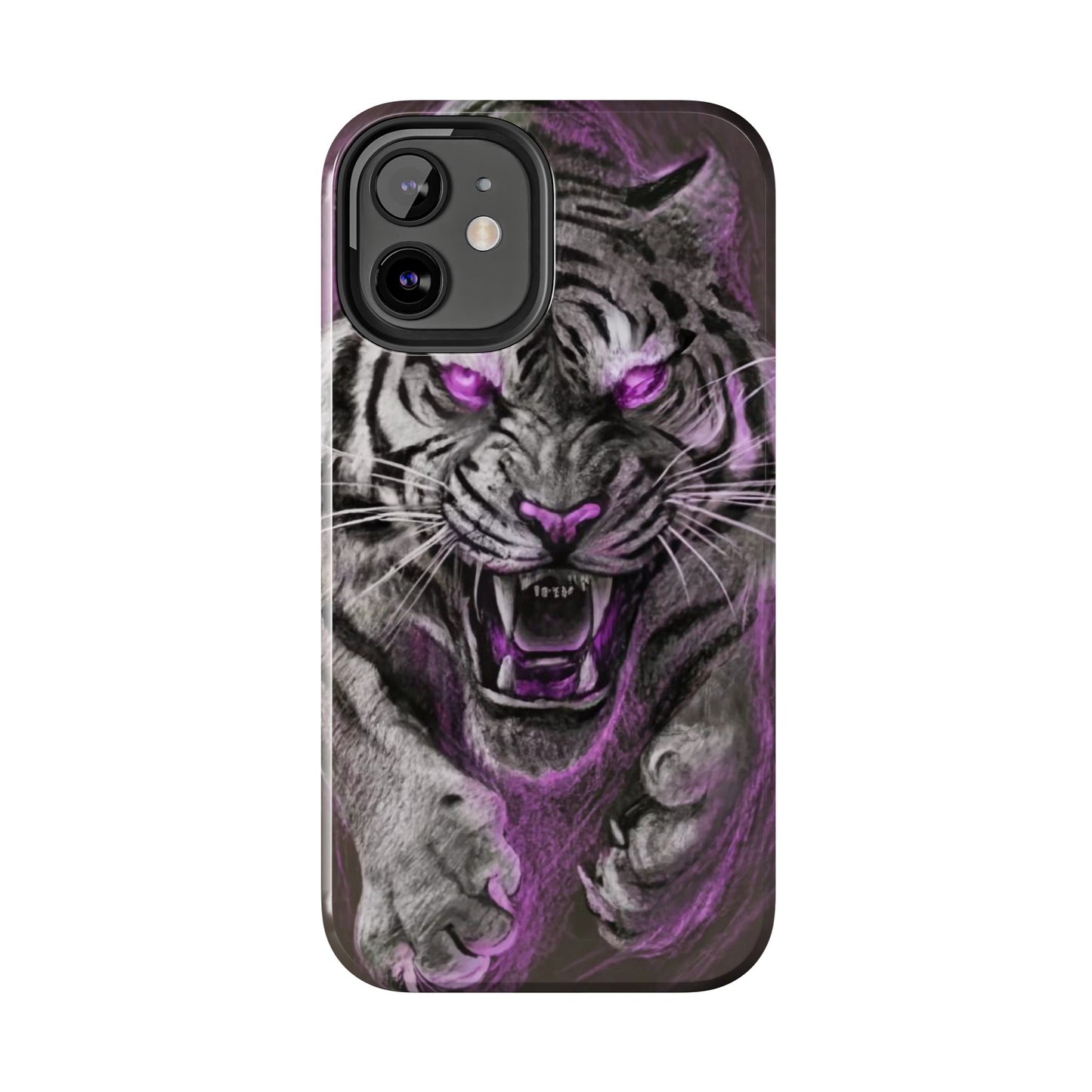 Enigmatic Hunter Tiger Sketch Tough Phone Case