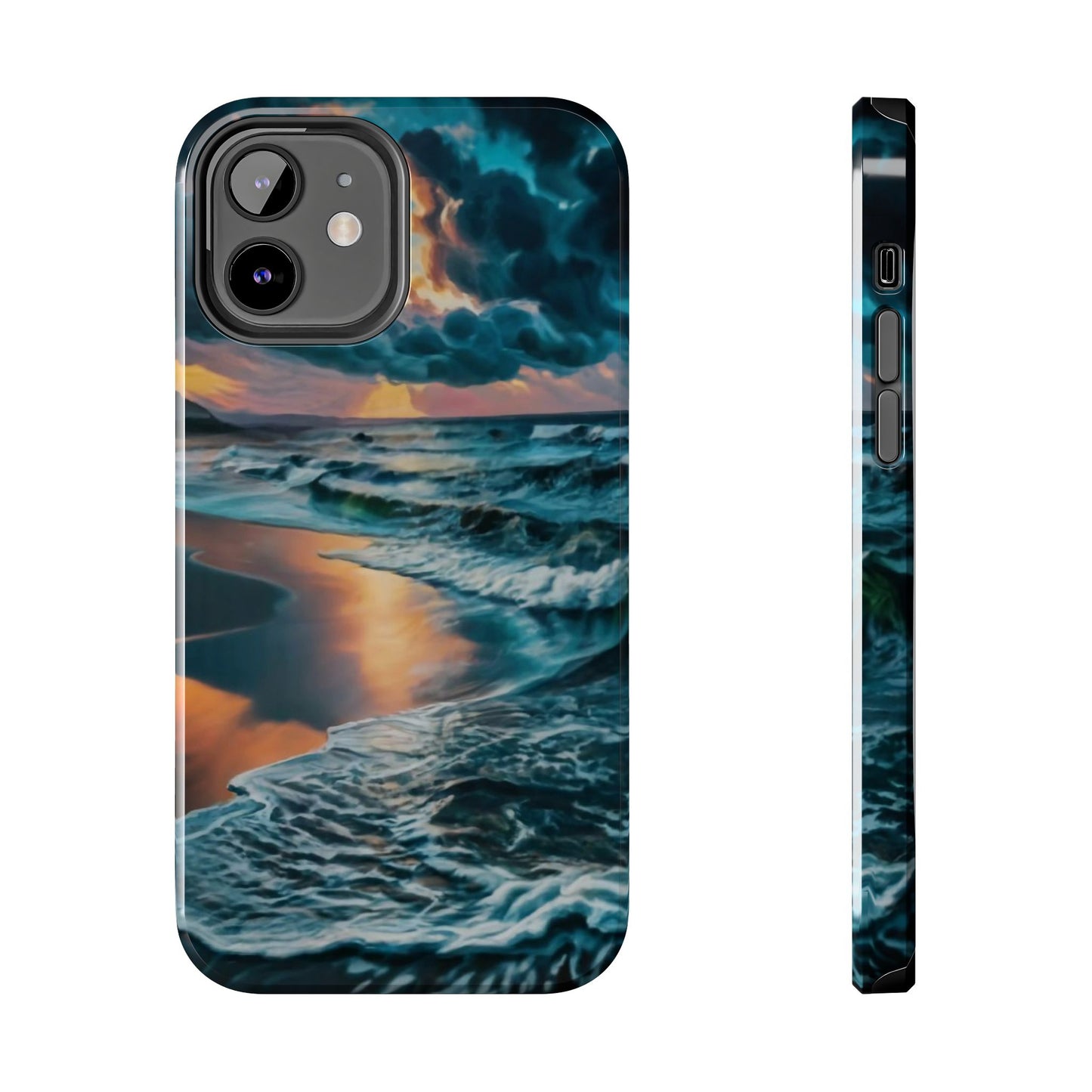 Coastal Sunset Waves Tough Phone Case