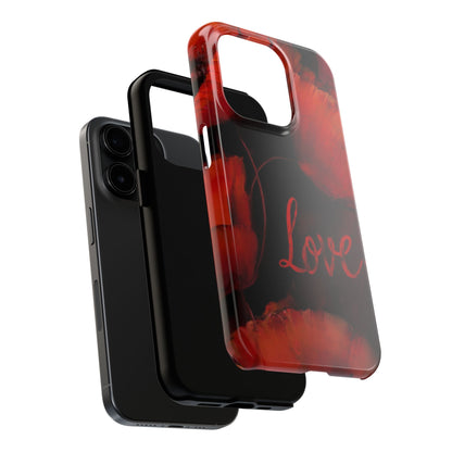 Crimson Love Blossoms Tough Phone Case