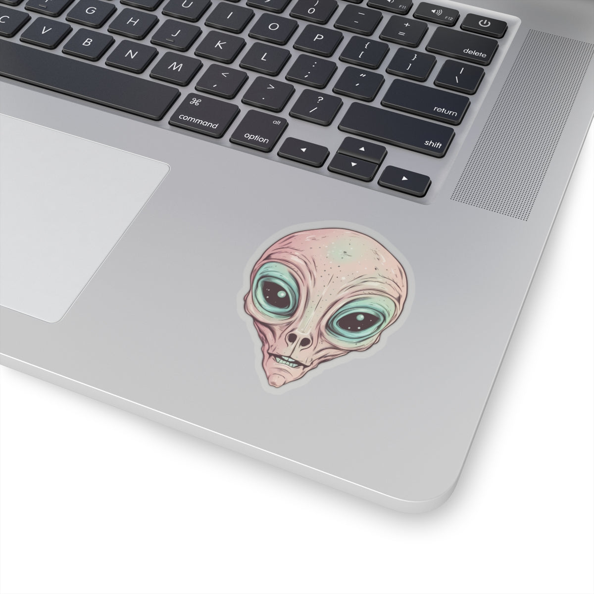 Rosy Alien Head Vinyl Sticker