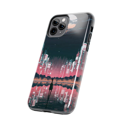 Moonlit Waterfront City Night Tough Phone Case