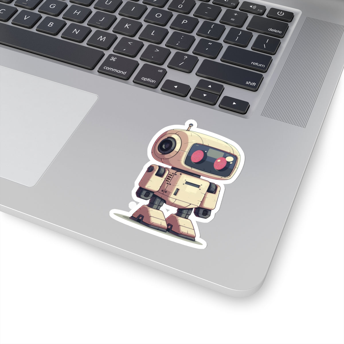 Retro Alarm Clock Robot Vinyl Sticker