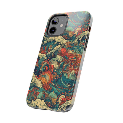 Multi-Hued Swirls - Wave of Colors - Tough Phone Case