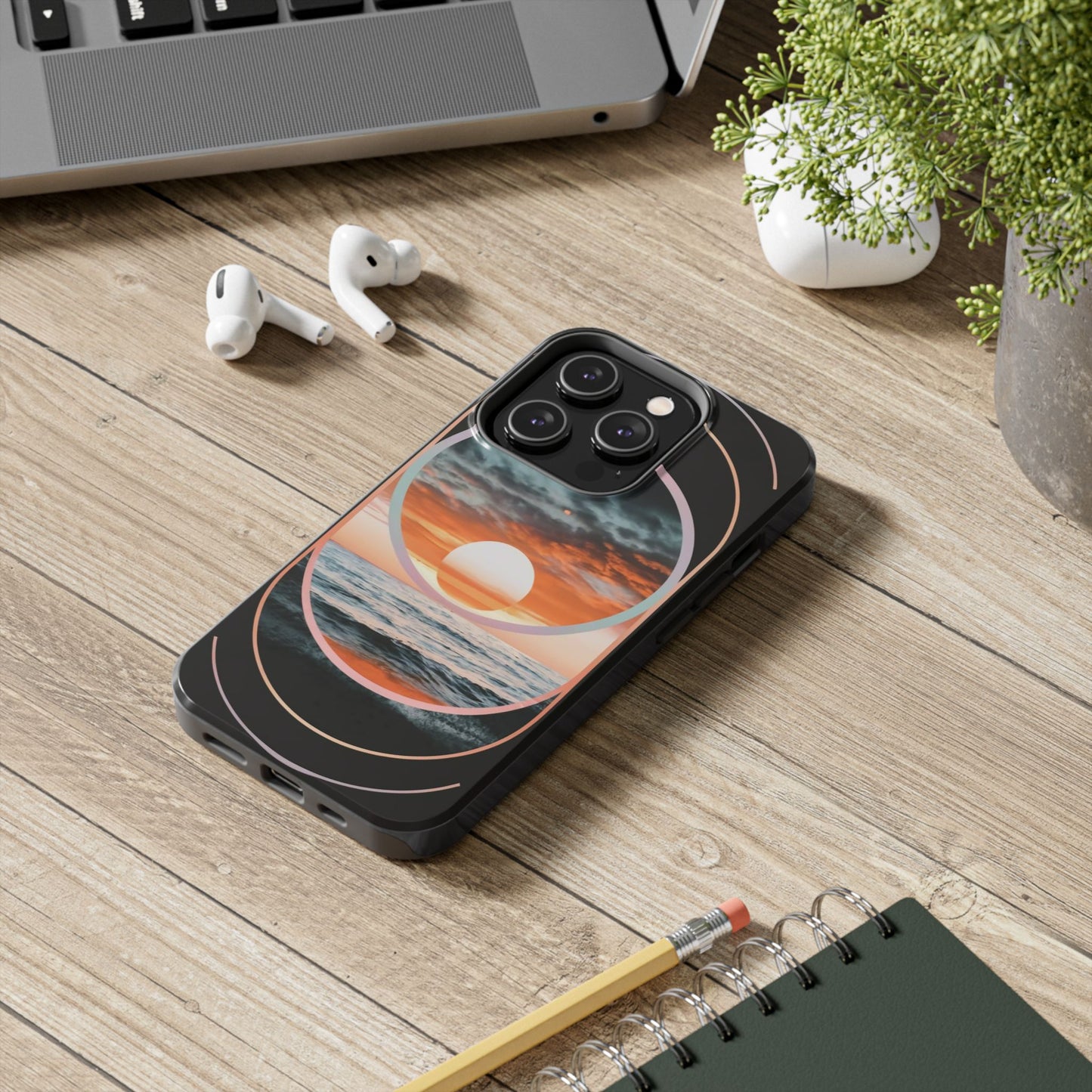 Fusion Sunset Abstract Art Tough Phone Case