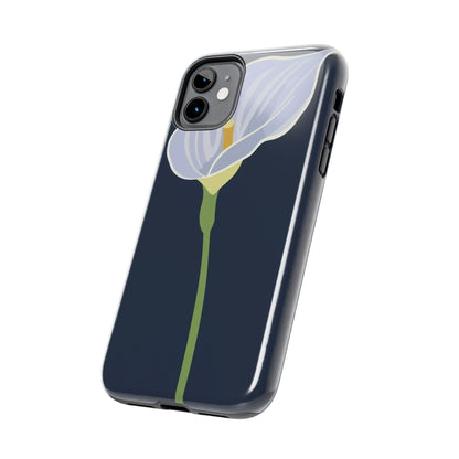 Blue Calla Flower Vector Poster Tough Phone Case