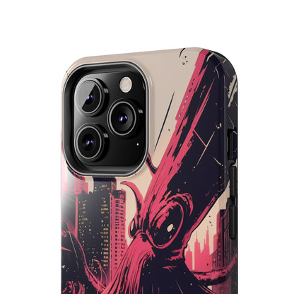 Kraken Rampage Cityscape Tough Phone Case