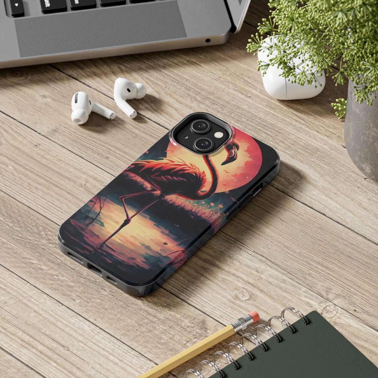 Sunset Flamingo Defender Case