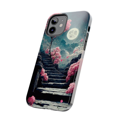 Mountain Path Cherry Blossoms Tough Phone Case