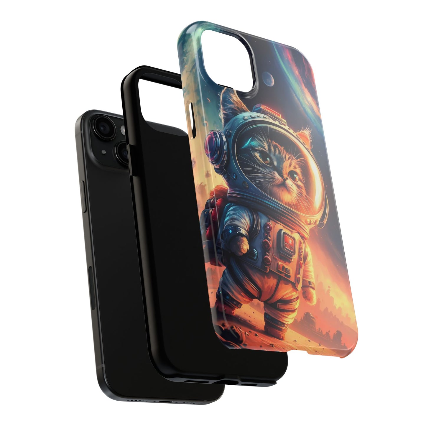 Cosmic Kitty Space Explorer Tough Phone Case