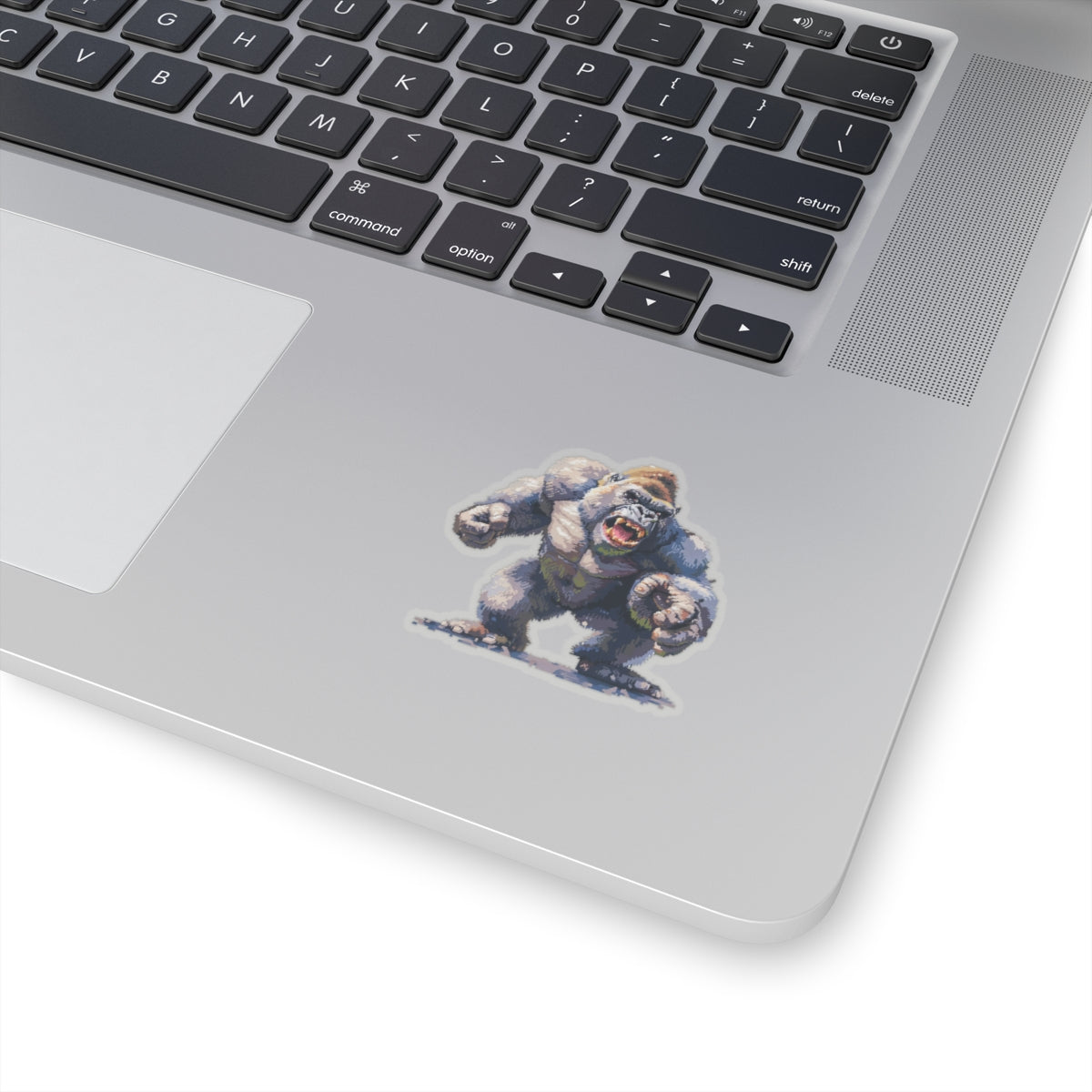 Pixelated Striking Gorilla Titan Vinyl Sticker