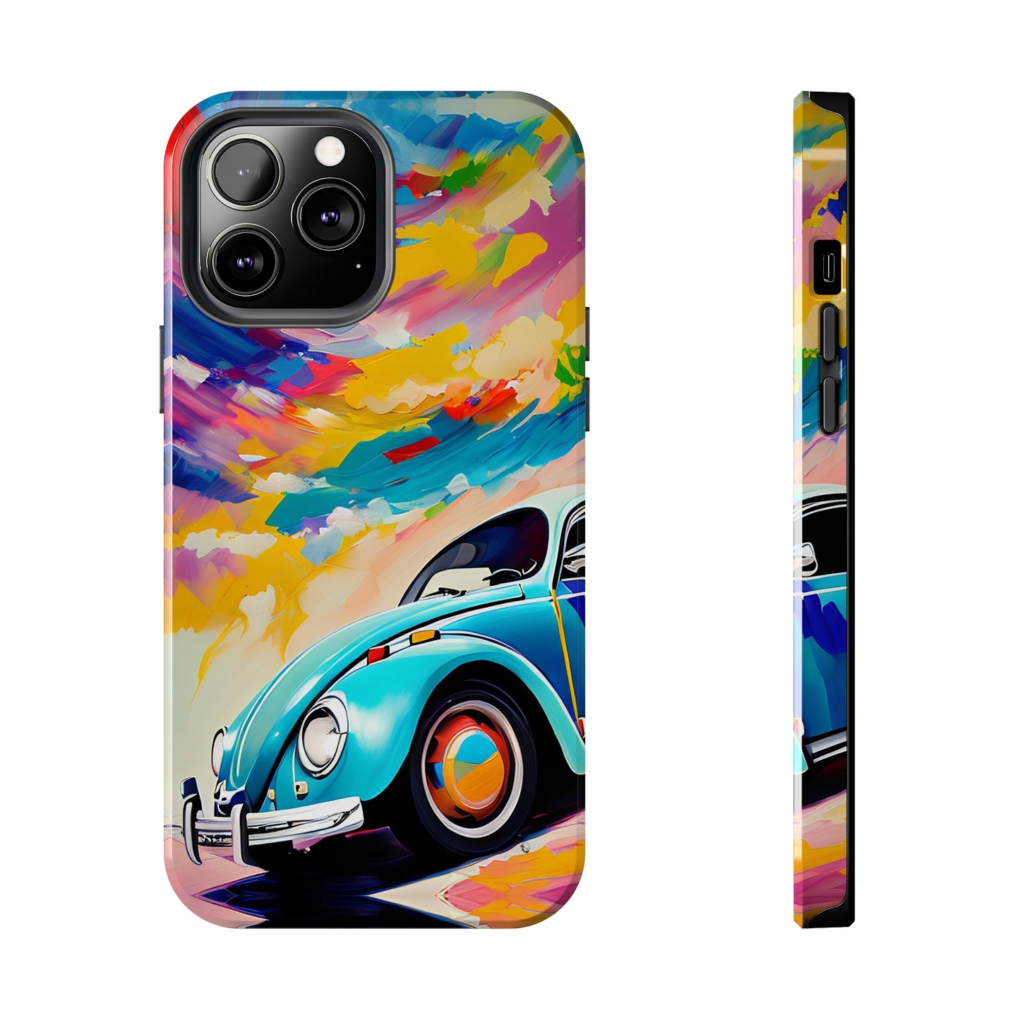 Painted Blue VDub Beetle - Tough Phone Case