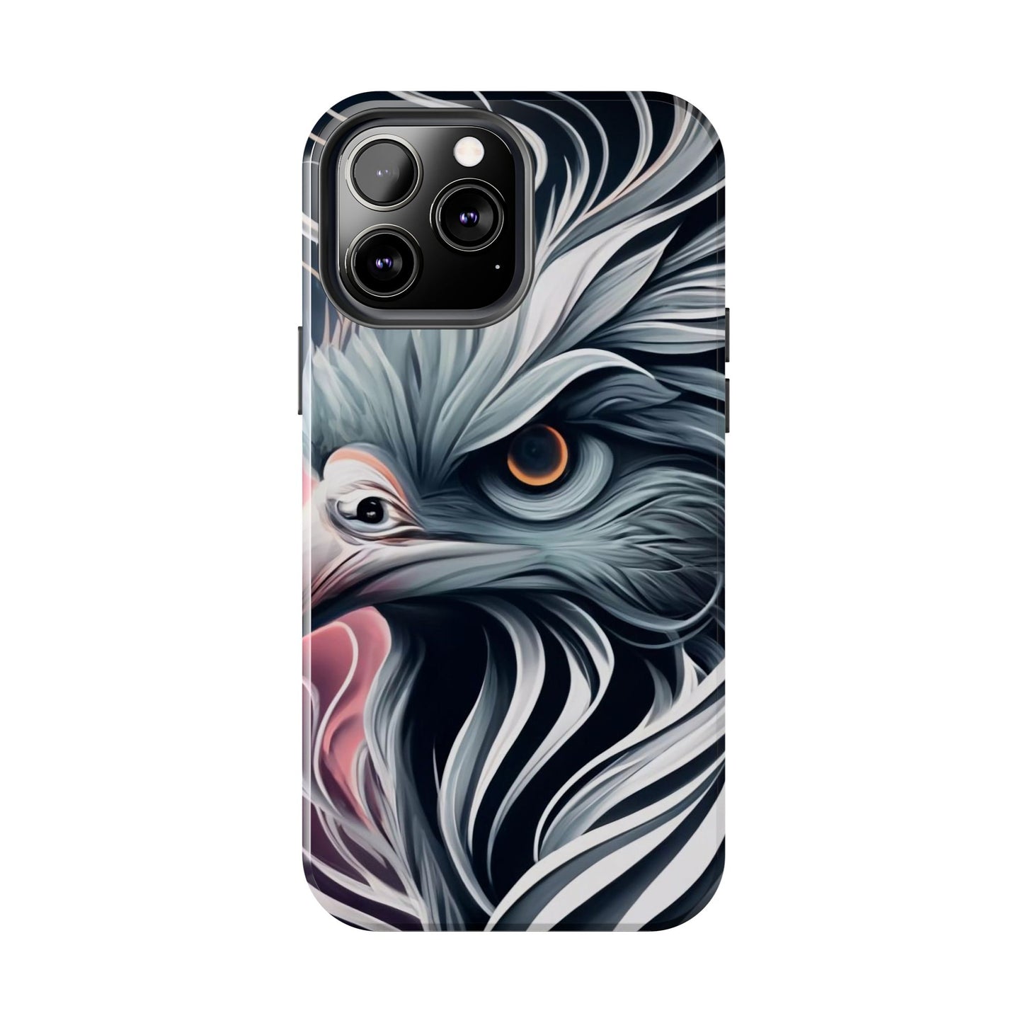 AviarySwirls Monochrome Bird Tough Phone Case