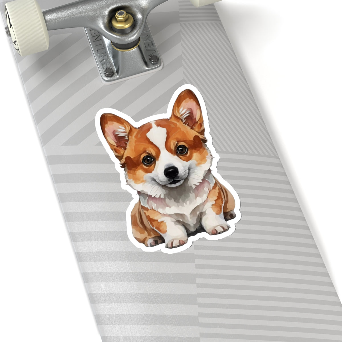 Cheerful Corgi Watercolor Cartoon Sticker