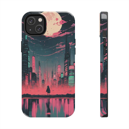 Moonlit Cityscape Night View Tough Phone Case