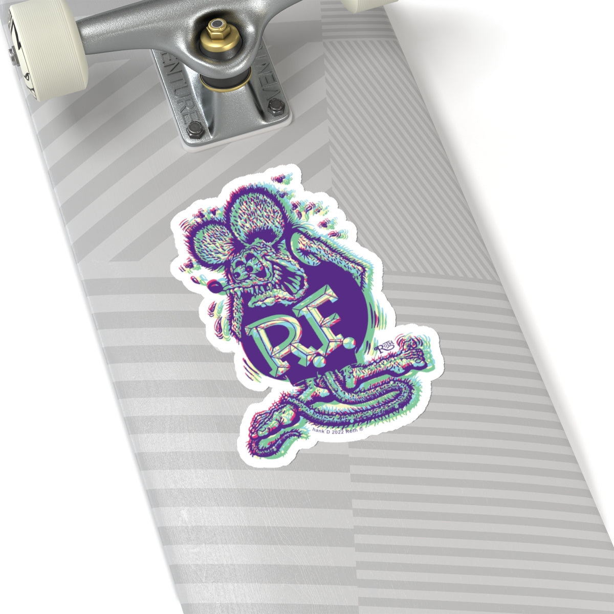 Quirky Quirk Rat Fink Sticker: Offset Color Fusion