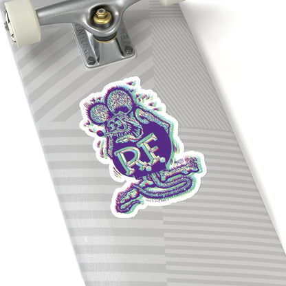 Quirky Quirk Rat Fink Sticker: Offset Color Fusion