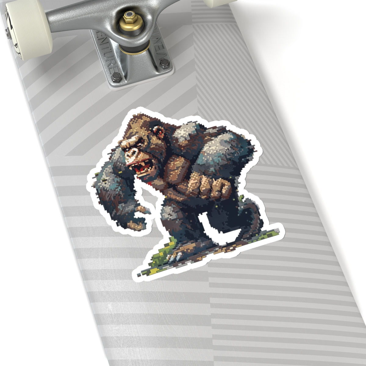 Pixelated Monster Clash Vinyl Sticker