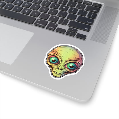 Cosmic Gradient Alien Head Vinyl Sticker