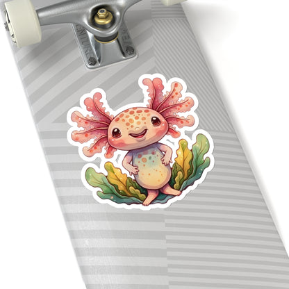 Cute Axolotl Watercolor Cartoon Sticker