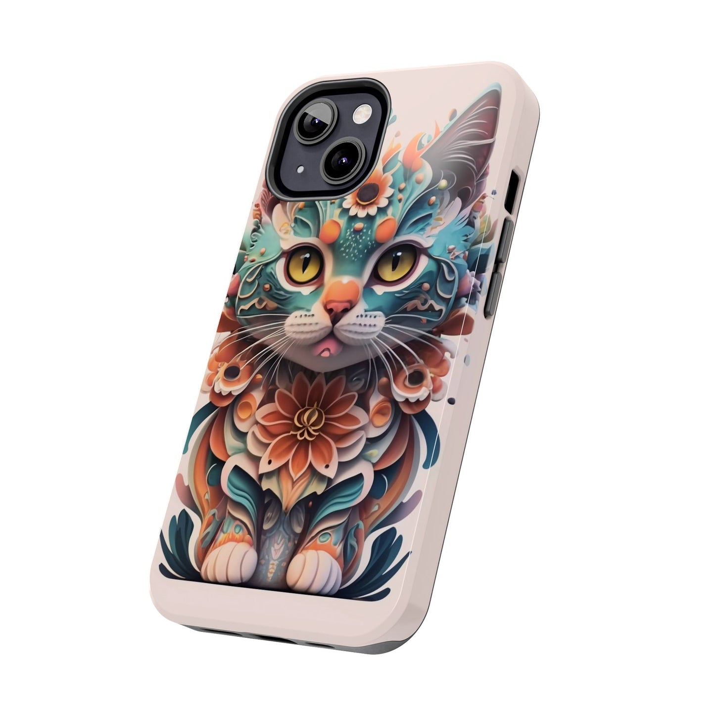 Floral Feline Armor Case