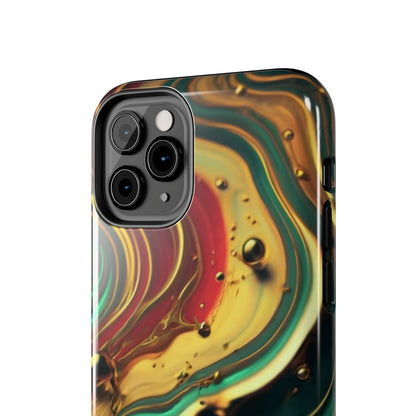 Golden Fluid Waves Defender Case