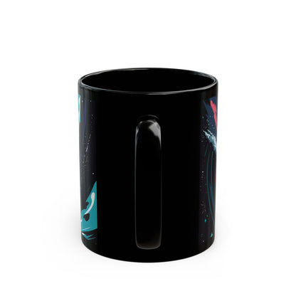 Cosmic Wave Rider Mug – Astronaut Surfing in Space