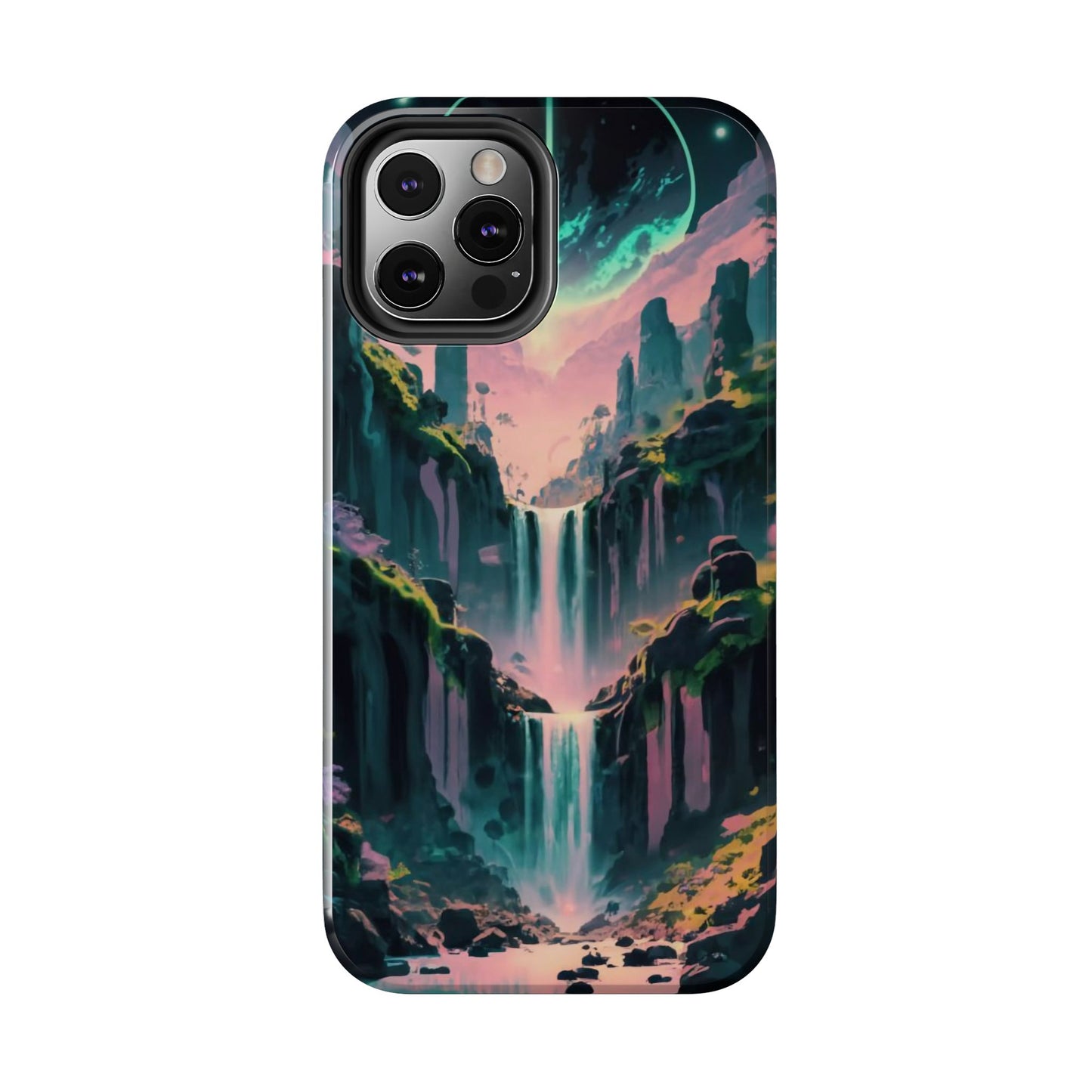 Moonfall Cascades Night View Tough Phone Case