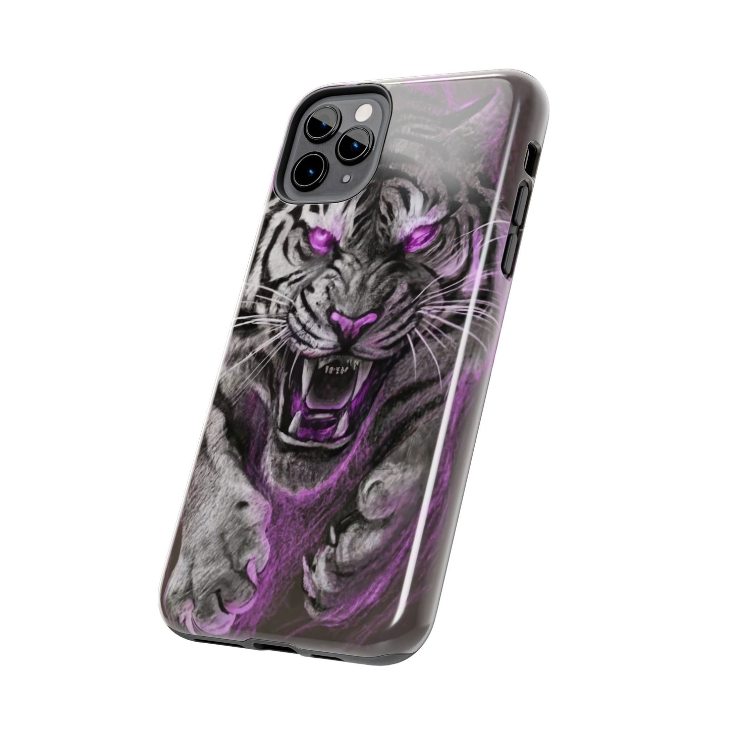 Enigmatic Hunter Tiger Sketch Tough Phone Case