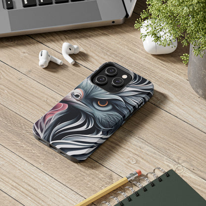 AviarySwirls Monochrome Bird Tough Phone Case