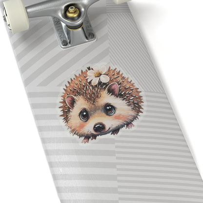 Cheerful Hedgehog Watercolor Cartoon Sticker