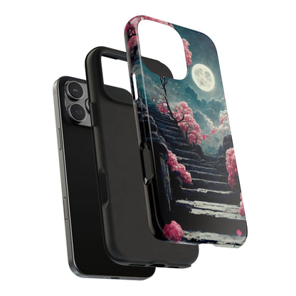 Mountain Path Cherry Blossoms Tough Phone Case