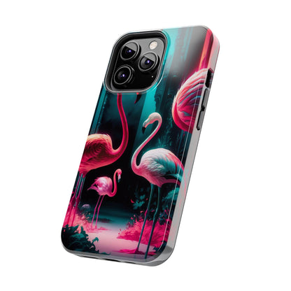 Vibrant Flamingo Gathering Tough Phone Case