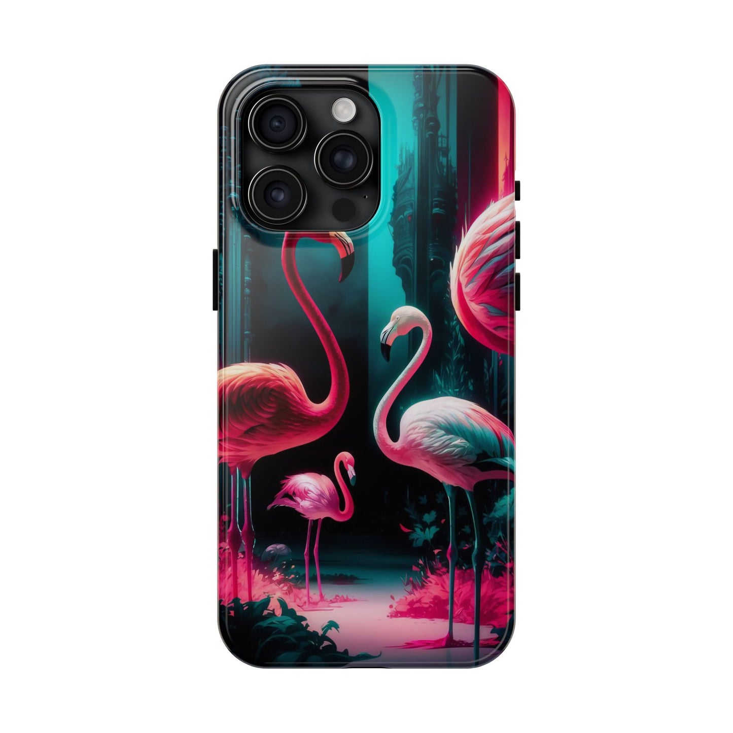 Vibrant Flamingo Gathering Tough Phone Case