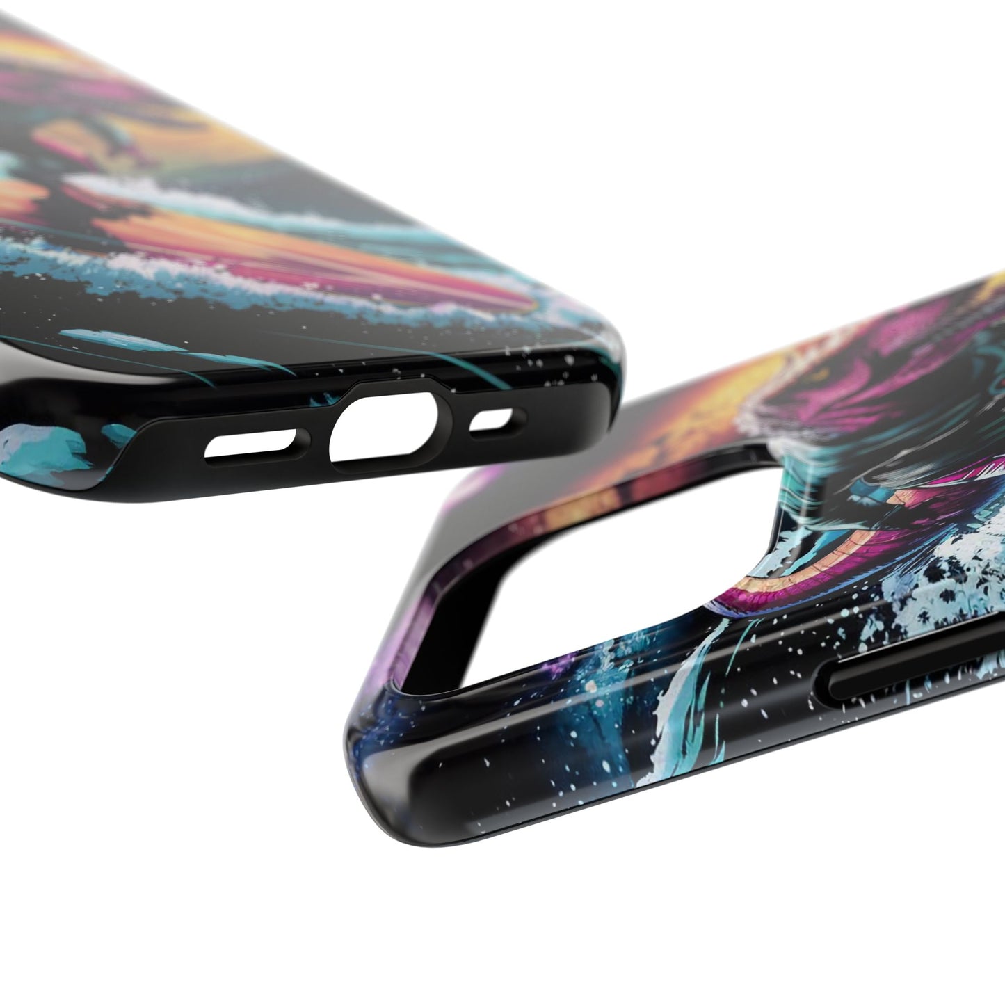 Cosmic T-Rex Surfer Tough Phone Case