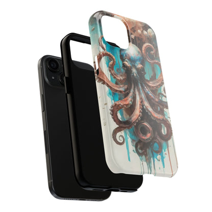 Serene Octopus Watercolor Tough Phone Case