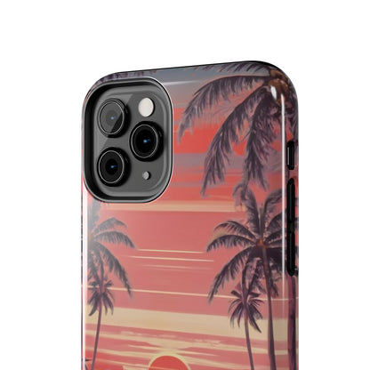 Sunset Serenity Palm Shore Tough Phone Case