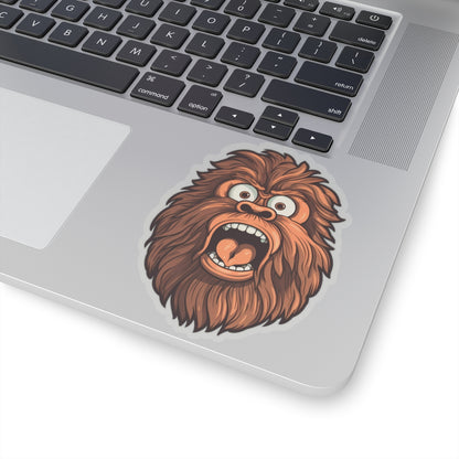 Startled Bigfoot Surprise Sticker