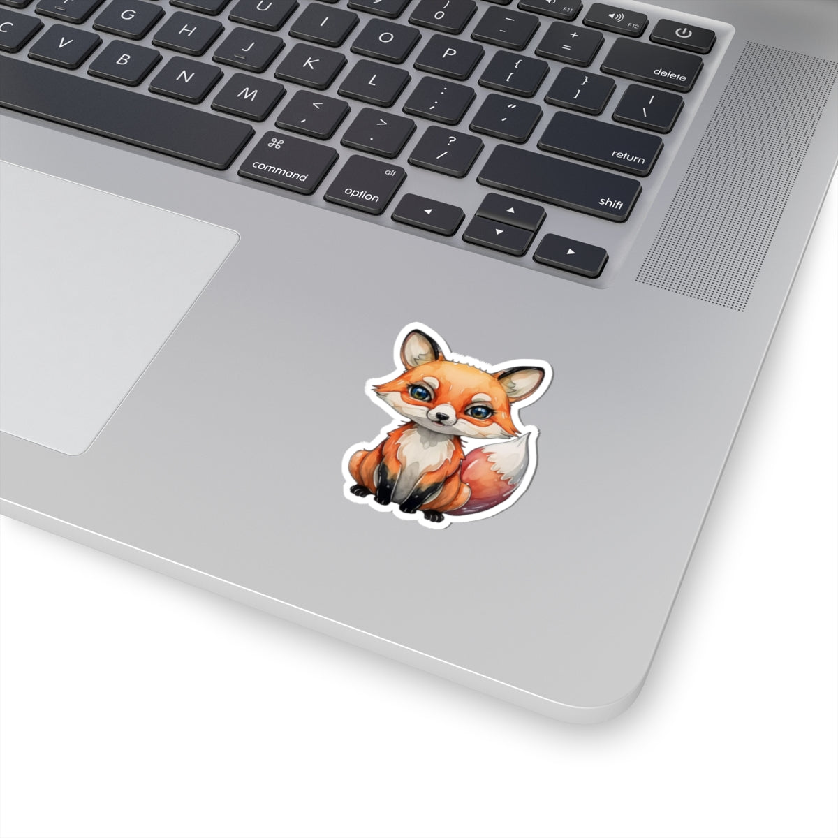 Playful Fox Watercolor Cartoon Sticker