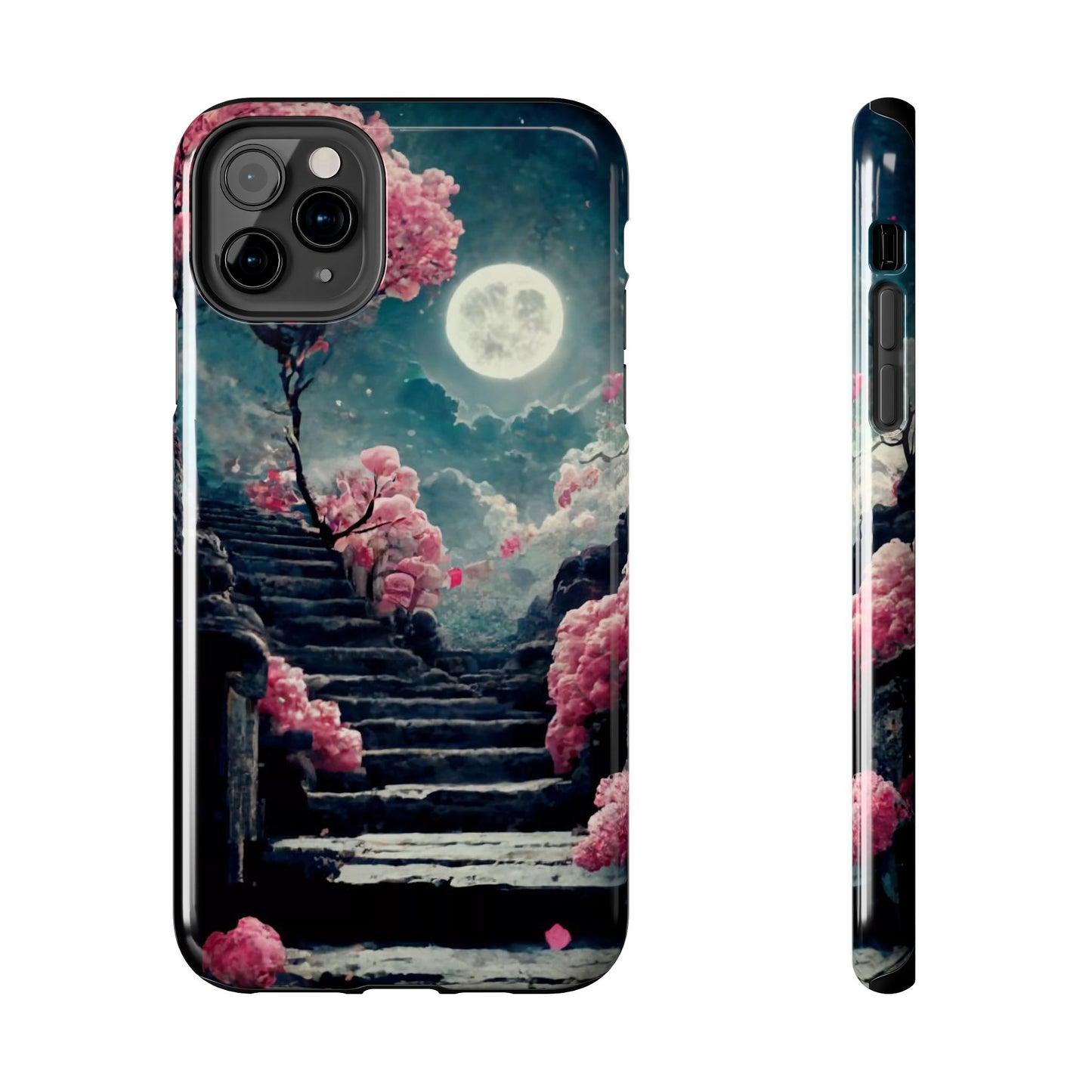 Mountain Path Cherry Blossoms Tough Phone Case