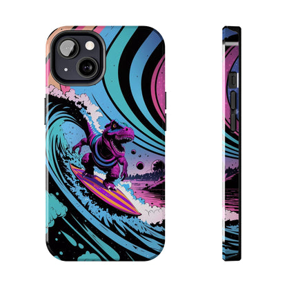 Cosmic T-Rex Surfer Adventure Tough Phone Case