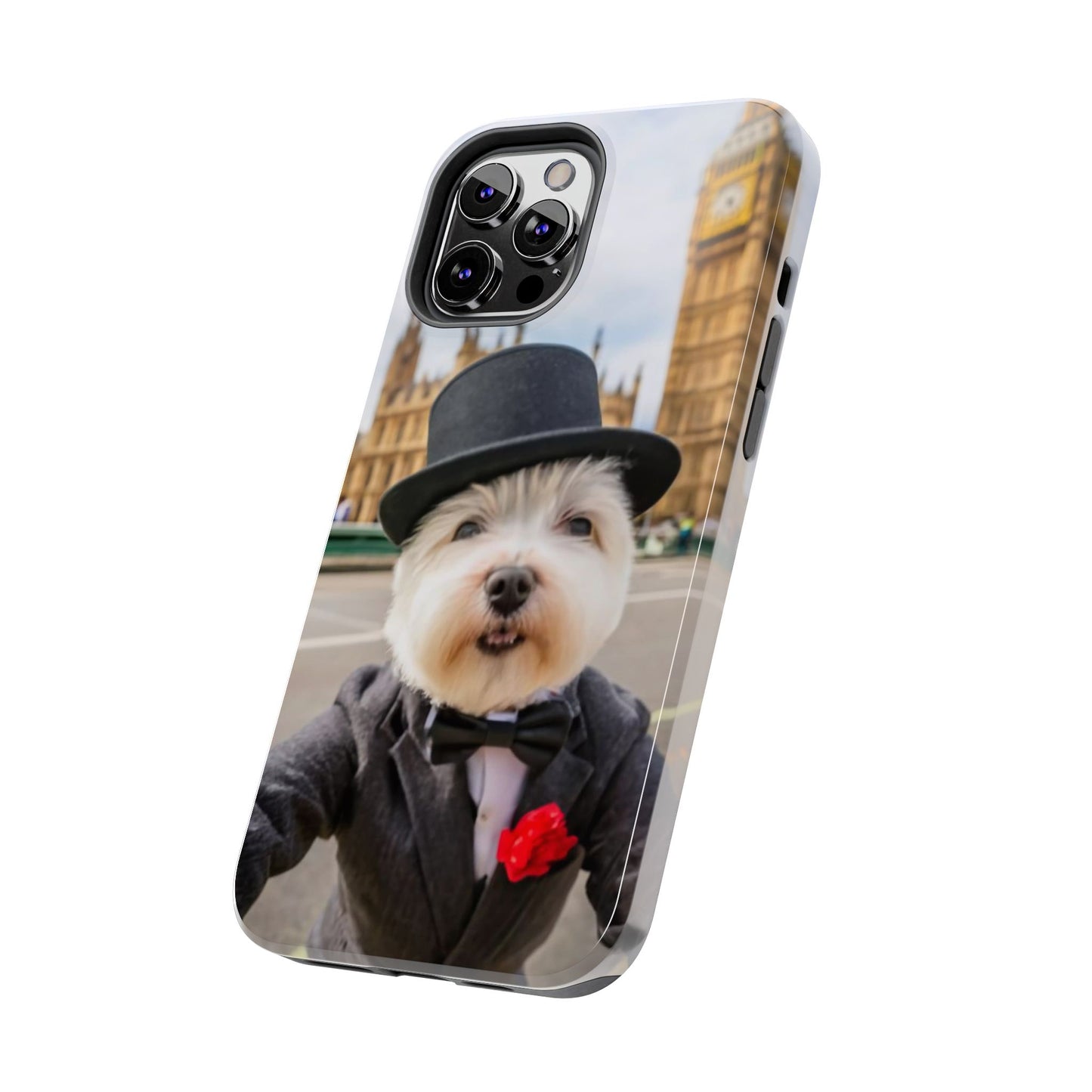 Dapper Maltese Selfie at Big Ben Tough Phone Case