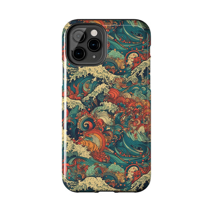 Multi-Hued Swirls - Wave of Colors - Tough Phone Case