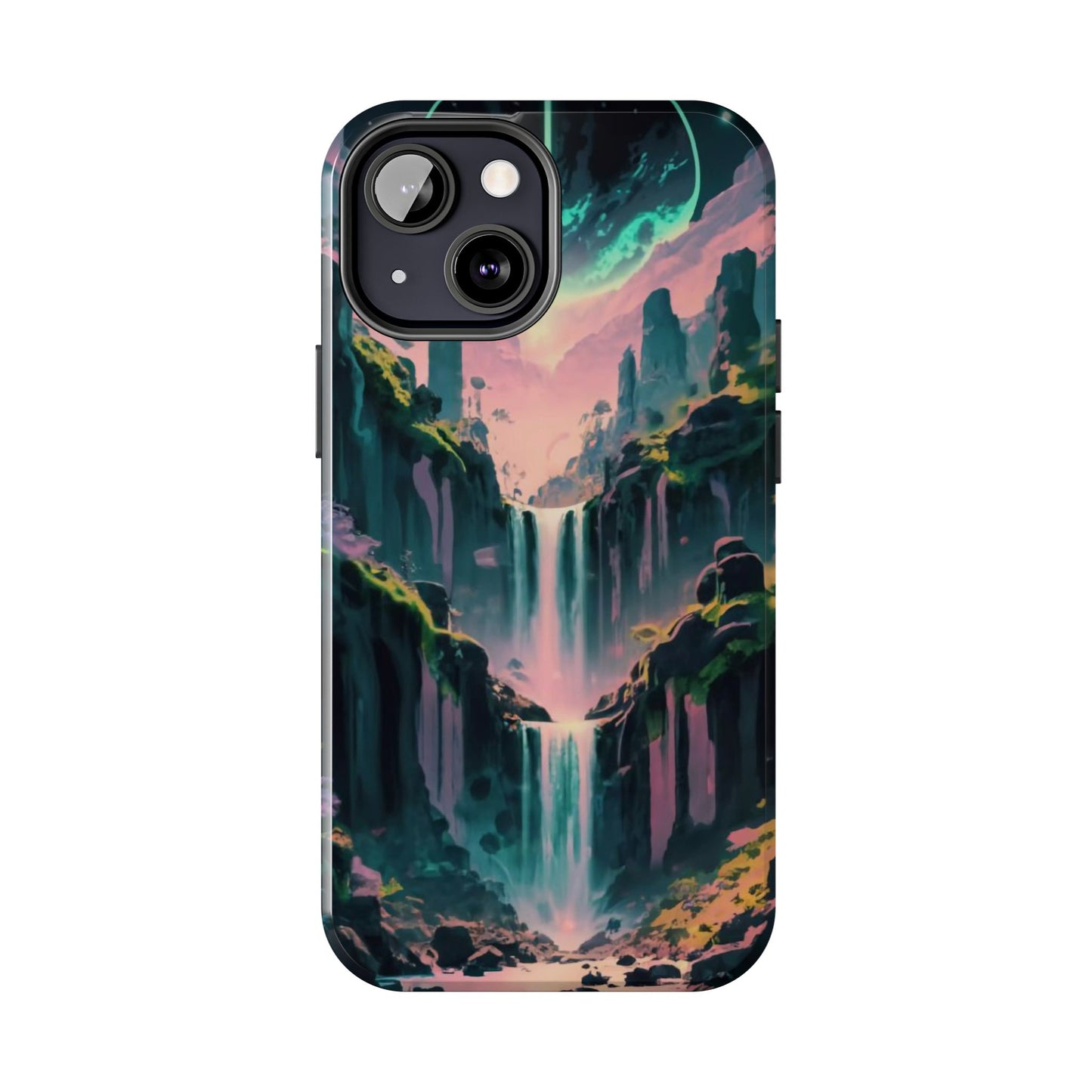 Moonfall Cascades Night View Tough Phone Case