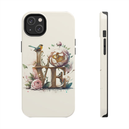 Lovebird and Bloom Watercolor Tough Phone Case