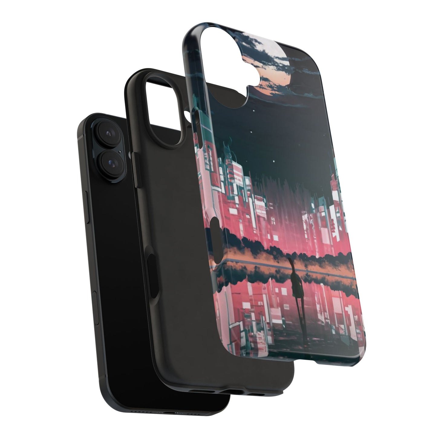 Moonlit Waterfront City Night Tough Phone Case