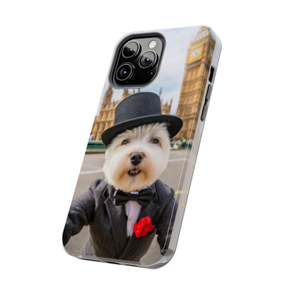 Dapper Maltese Selfie at Big Ben Tough Phone Case